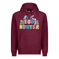 Burgundy Egg hunter plate letters Easter Day Premium Hoodie - HowdyJamesFarm