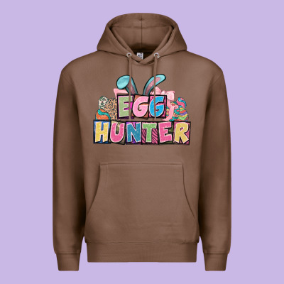 Egg Hunter Plate Letters Easter Day Premium Hoodie Designed By Howdyjamesfarm