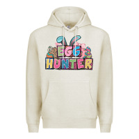 Oatmeal Heather Egg hunter plate letters Easter Day Premium Hoodie - HowdyJamesFarm