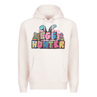 Pale Pink Egg hunter plate letters Easter Day Premium Hoodie - HowdyJamesFarm