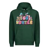 Sports Green Egg hunter plate letters Easter Day Premium Hoodie - HowdyJamesFarm