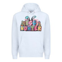 White Egg hunter plate letters Easter Day Premium Hoodie - HowdyJamesFarm