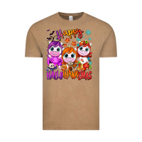 Vintage Coffee Happy Hallothanksmas unicorns Vintage Tee - NancyCooperArtShop