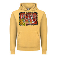 Vintage Mustard ladybug  love bug backround Vintage Hoodie - BarkalooDesign