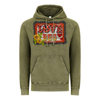 Vintage Olive ladybug  love bug backround Vintage Hoodie - BarkalooDesign