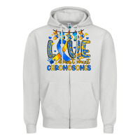 Dove Grey love doesn t count chromosomes Zipper Hoodie - Artiststas