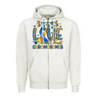 Oatmeal Heather love doesn t count chromosomes Zipper Hoodie - Artiststas