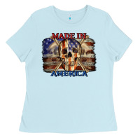 Baby Blue Made in America 4th of july Ladies Tee - CowGirlArtShop