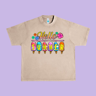 Hello Summer Popsicles Urban Heavy Tee Designed By Jasminsmagicworld
