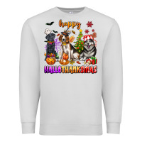 Dove Grey happy hallothanksmas dogs Premium Sweatshirt - texasbilliewilder