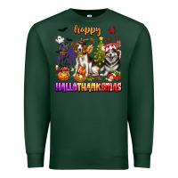Sports Green happy hallothanksmas dogs Premium Sweatshirt - texasbilliewilder