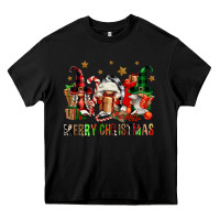 Black merry christmas buffalo gnomies Heavy Core Tee - FaDigitalArtStudio