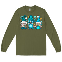 Army Green winter gnomies Long Sleeve Tee - NancyCooperArtShop