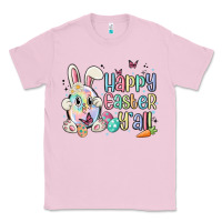 Bubblegum Pink happy easter y'all Classic Tee - MaliasSmallBusiness