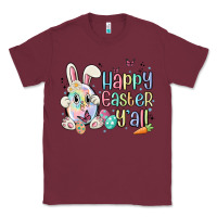 Burgundy happy easter y'all Classic Tee - MaliasSmallBusiness