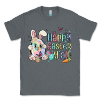 Charcoal Heather happy easter y'all Classic Tee - MaliasSmallBusiness