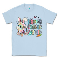 Dusty Blue happy easter y'all Classic Tee - MaliasSmallBusiness