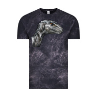 Cloud Black Velociraptor Face Vintage Tee - LillyAllenDesigns