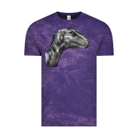 Cloud Purple Velociraptor Face Vintage Tee - LillyAllenDesigns