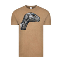 Vintage Coffee Velociraptor Face Vintage Tee - LillyAllenDesigns
