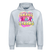 Heather Grey brave and strong cancer Urban Hoodie - FaDigitalArtStudio
