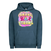 Pigment Midnight Navy brave and strong cancer Urban Hoodie - FaDigitalArtStudio