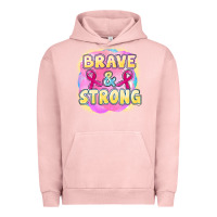 Pigment Salmon brave and strong cancer Urban Hoodie - FaDigitalArtStudio