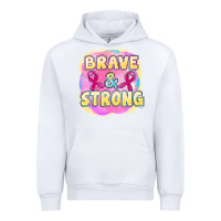 White brave and strong cancer Urban Hoodie - FaDigitalArtStudio