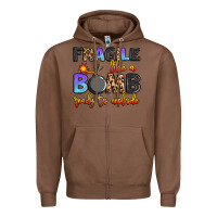 Chestnut fragile like a bomb ready to explode Zipper Hoodie - Artiststas