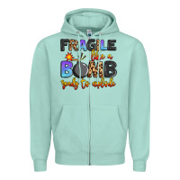 Seafoam fragile like a bomb ready to explode Zipper Hoodie - Artiststas