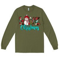 Army Green love christmas snowman Long Sleeve Tee - JahusDesignShop