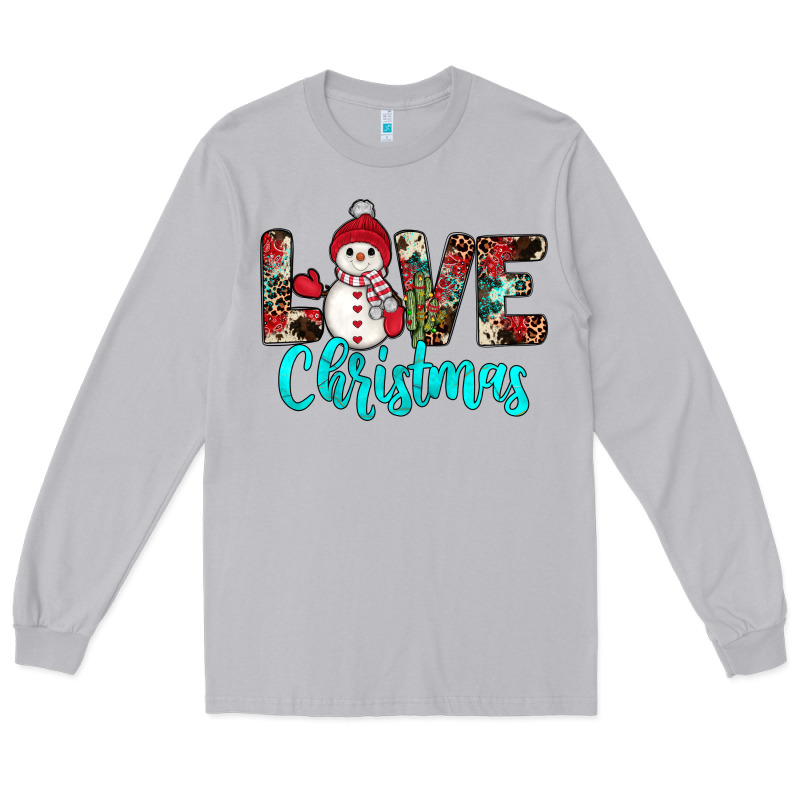 Love Christmas Snowman Long Sleeve Tee by JahusDesignShop | Teevron