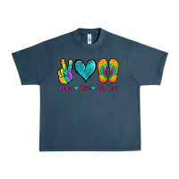 Midnight Navy peace love flips flops Urban Heavy Tee - Jasminsmagicworld