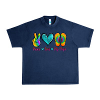 Navy peace love flips flops Urban Heavy Tee - Jasminsmagicworld