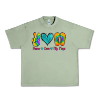 Oil Green peace love flips flops Urban Heavy Tee - Jasminsmagicworld