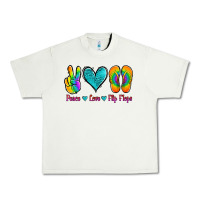 Pistachio peace love flips flops Urban Heavy Tee - Jasminsmagicworld