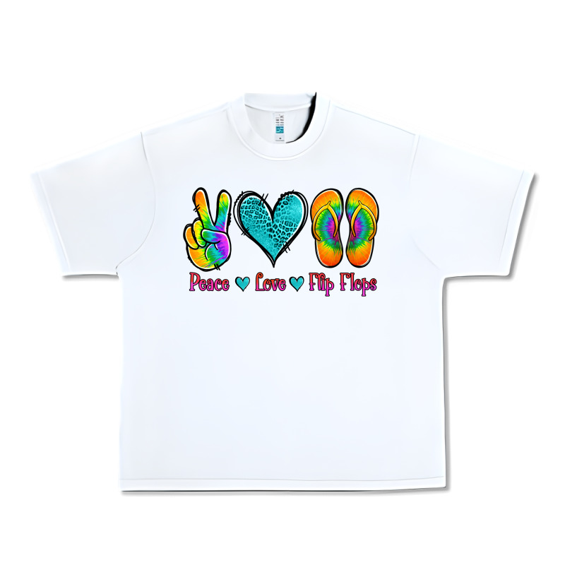 Peace Love Flips Flops Urban Heavy Tee by Jasminsmagicworld | Teevron