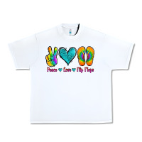 White peace love flips flops Urban Heavy Tee - Jasminsmagicworld