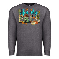 Charcoal Heather Western howdy Fall Premium Sweatshirt - NancyCooperArtShop