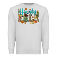 Dove Grey Western howdy Fall Premium Sweatshirt - NancyCooperArtShop