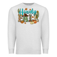 Oatmeal Heather Western howdy Fall Premium Sweatshirt - NancyCooperArtShop