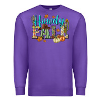 Purple Western howdy Fall Premium Sweatshirt - NancyCooperArtShop