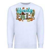White Western howdy Fall Premium Sweatshirt - NancyCooperArtShop