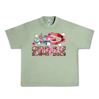 Oil Green smile with teeth and brush Urban Heavy Tee - AdoDesignShop