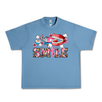 Pebble Blue smile with teeth and brush Urban Heavy Tee - AdoDesignShop