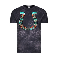 Cloud Black serape turquoise horseshoe Vintage Tee - Jasminsmagicworld