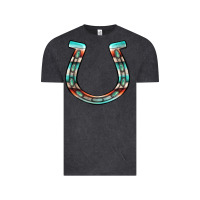 Vintage Black serape turquoise horseshoe Vintage Tee - Jasminsmagicworld