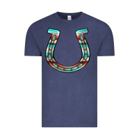 Vintage Denim serape turquoise horseshoe Vintage Tee - Jasminsmagicworld