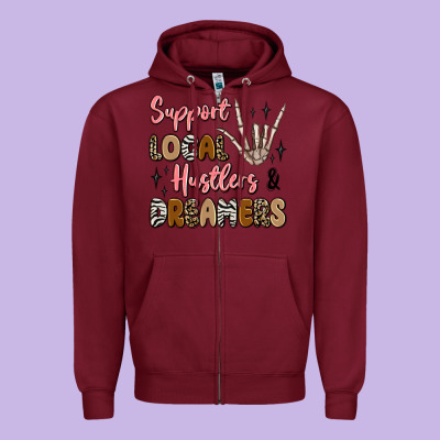 Support Local Hustlers And Dreamers Zipper Hoodie Designed By Artiststas