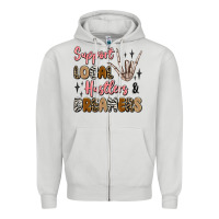 Dove Grey support local hustlers and dreamers Zipper Hoodie - Artiststas